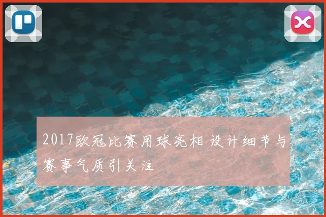 2017欧冠比赛用球亮相 设计细节与赛事气质引关注